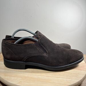 John Varvatos Dylan Mens Size 11 Shoes Brown Suede Loafers Made in Italy Slip On